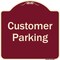 Signmission Designer Series-Customer Parking 2, Burgungy Heavy-Gauge Aluminum, 18" x 18", BU-1818-9856 A-DES-BU-1818-9856 - alternate 1
